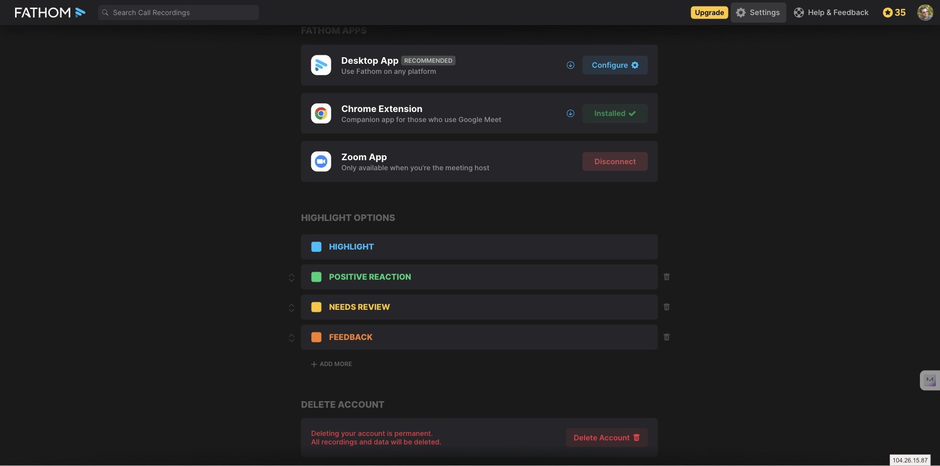 Fathom Apps: אפליקציית דסקטופ, תוסף כרום ואפליקציית זום